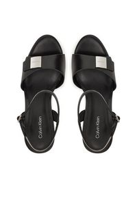 Calvin Klein Sandały Heel Sandal 85 W/Ck Hw - Lth HW0HW02485 Czarny. Kolor: czarny. Materiał: skóra #5