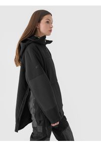 4f - 4F Kurtka snowboardowa membrana 8000 damska - czarna XL. Typ kołnierza: kaptur. Kolor: czarny. Materiał: dzianina, materiał, tkanina. Długość: długie. Sezon: zima. Styl: klasyczny #2