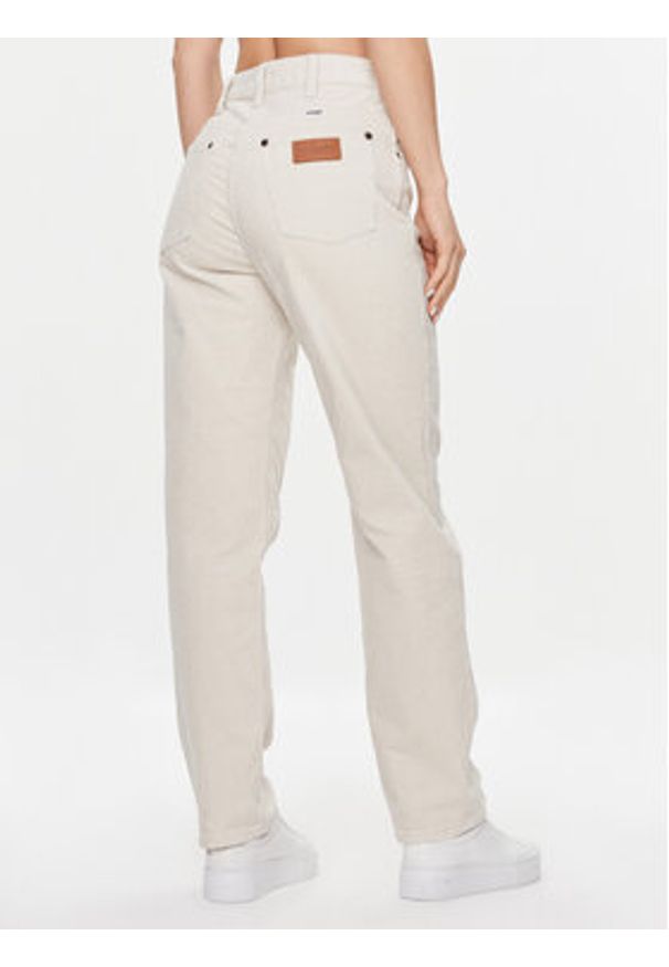 Wrangler Jeansy Mom Stright 112342871 Biały Regular Fit. Kolor: biały