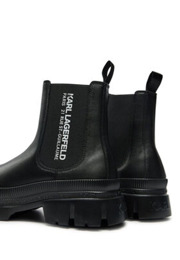 Karl Lagerfeld - KARL LAGERFELD Trapery KL25244 Czarny. Kolor: czarny. Materiał: skóra