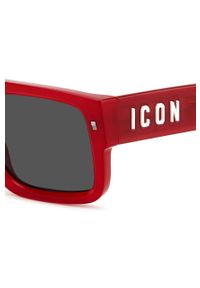 DSQUARED2 okulary przeciwsłoneczne męskie kolor czerwony. Kształt: prostokątne. Kolor: czerwony #6