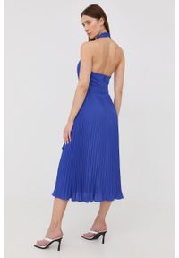 Marciano Guess sukienka maxi rozkloszowana. Kolor: niebieski. Typ sukienki: rozkloszowane, plisowane. Długość: maxi #3