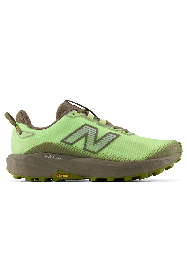 Buty męskie New Balance FuelCell Rebel Trail MRBT66K – zielone. Kolor: zielony. Materiał: syntetyk, materiał, guma. Szerokość cholewki: normalna. Sport: bieganie, fitness