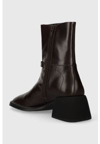 Vagabond Shoemakers botki skórzane ANSIE damskie kolor brązowy na płaskim obcasie 5645.301.35. Kolor: brązowy. Materiał: skóra. Obcas: na obcasie. Wysokość obcasa: niski #3