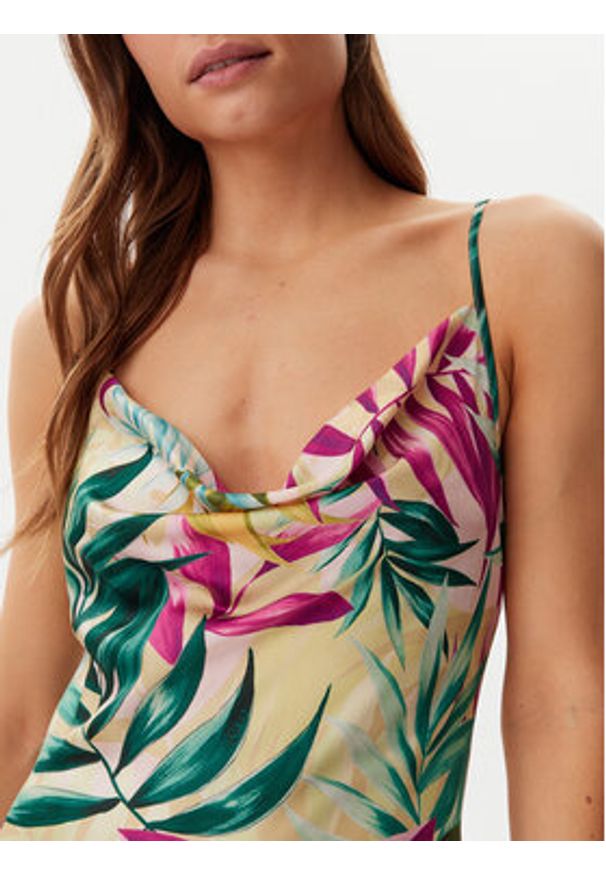 Guess Sukienka codzienna W5GK85 WH9C2 Zielony Regular Fit. Okazja: na co dzień. Kolor: zielony. Materiał: syntetyk. Typ sukienki: proste. Styl: casual
