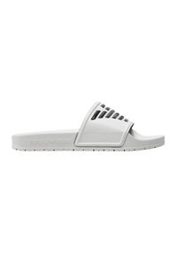 Emporio Armani - EMPORIO ARMANI Białe klapki Mules PVC logo. Kolor: biały #4