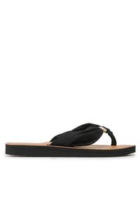 TOMMY HILFIGER - Tommy Hilfiger Japonki Th Elevated Beach Sandal FW0FW06985 Czarny. Kolor: czarny. Materiał: materiał #4
