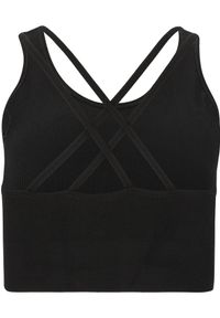 ENDURANCE - Biustonosz dla kobiet Athlecia Aideny. Kolor: czarny. Sport: fitness, joga i pilates