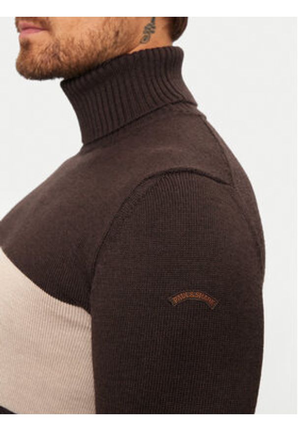 PAUL & SHARK - Paul&Shark Golf 14311063 Beżowy Regular Fit. Typ kołnierza: golf. Kolor: beżowy. Materiał: wełna