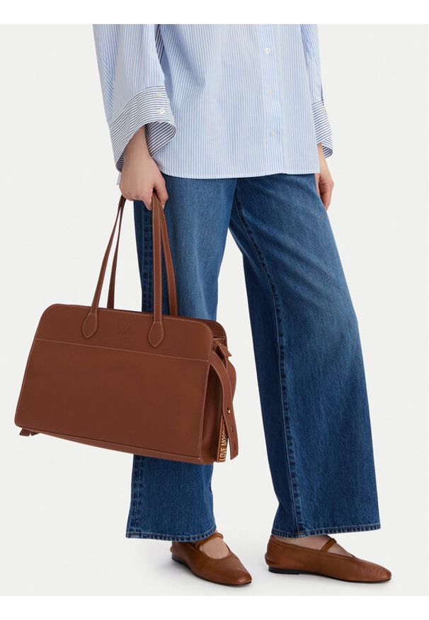 Love Moschino - LOVE MOSCHINO Torebka JC4271PP0OKI0300 Brązowy. Kolor: brązowy. Materiał: skórzane