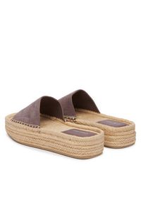 Calvin Klein Espadryle Flatf Espa Mule Nub Mg HW0HW02890 Brązowy. Kolor: brązowy. Materiał: skóra, nubuk #3