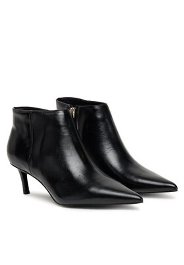 Aldo Botki Keralin 14055282 Czarny. Kolor: czarny. Materiał: skóra