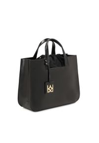 Kazar - Czarna torebka skórzana z wyjmowanym wkładem z tkaniny. Kolor: czarny. Materiał: skórzane. Rodzaj torebki: do ręki #2