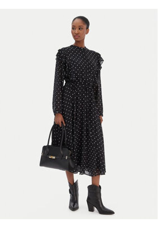 JOOP! Sukienka codzienna Dot 30100092 Czarny Regular Fit. Okazja: na co dzień. Kolor: czarny. Materiał: syntetyk. Typ sukienki: proste. Styl: casual