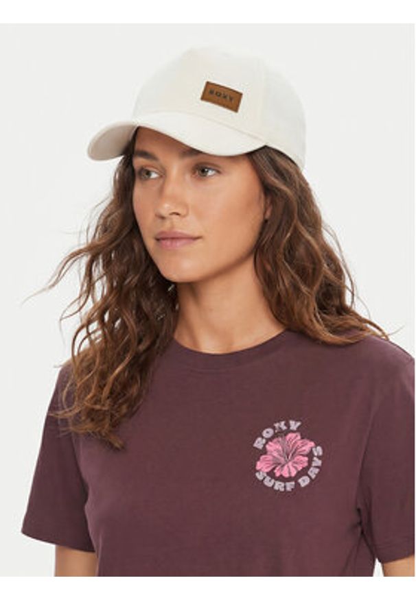 Roxy Czapka z daszkiem CWBEO-RX-W3-005-SS26 Biały. Kolor: biały. Materiał: bawełna