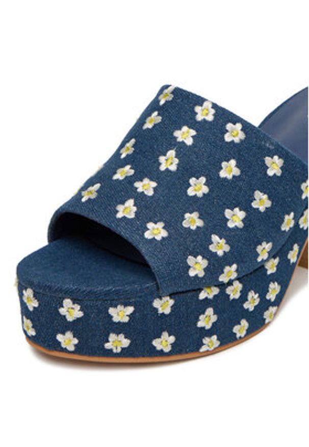 DeeZee Klapki 6103-3 Granatowy. Kolor: niebieski. Materiał: materiał