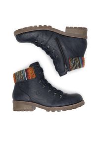 Rieker Trzewiki Z0445-14 Niebieski. Kolor: niebieski. Materiał: materiał #4