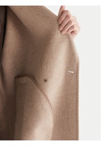 ViCOLO Płaszcz wełniany TF0003 Beżowy Regular Fit. Kolor: beżowy. Materiał: syntetyk #2