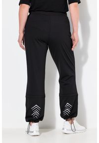 ULLA POPKEN - Damskie Spodnie funkcyjne hydrofobowy powerstretch gumka w pasie. Kolekcja: plus size. Kolor: czarny. Materiał: elastan, poliester, materiał. Długość: długie