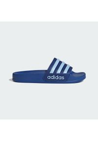 Adidas - Klapki Adilette Shower. Kolor: niebieski. Styl: sportowy