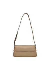 Calvin Klein Jeans Torebka Belted Small Shoulder Bag LV04K3110G Beżowy. Kolor: beżowy. Materiał: skórzane