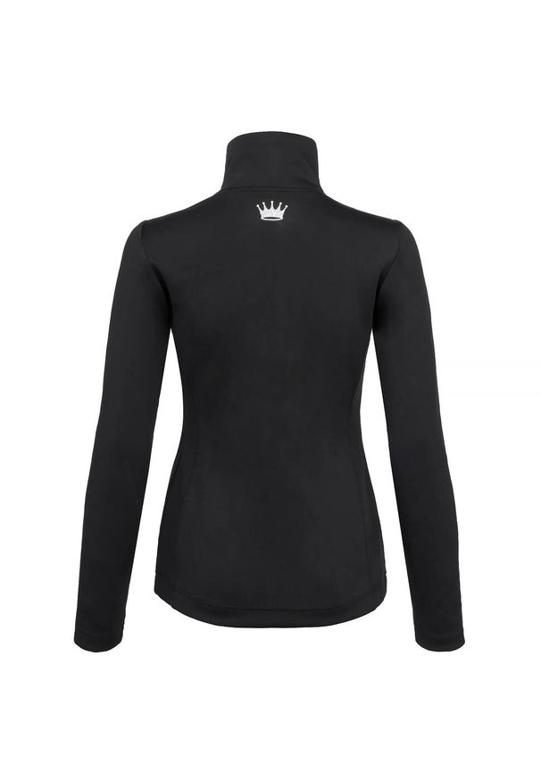 Bluza jeździecka damska EQUESTRIAN QUEEN Elvira 25SS zasuwana. Kolor: czarny, szary, wielokolorowy. Materiał: materiał
