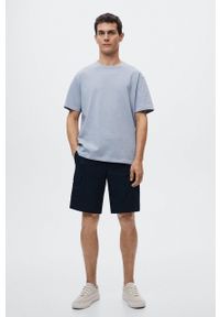Mango Man t-shirt bawełniany Anouk kolor szary gładki. Kolor: szary. Materiał: bawełna. Wzór: gładki