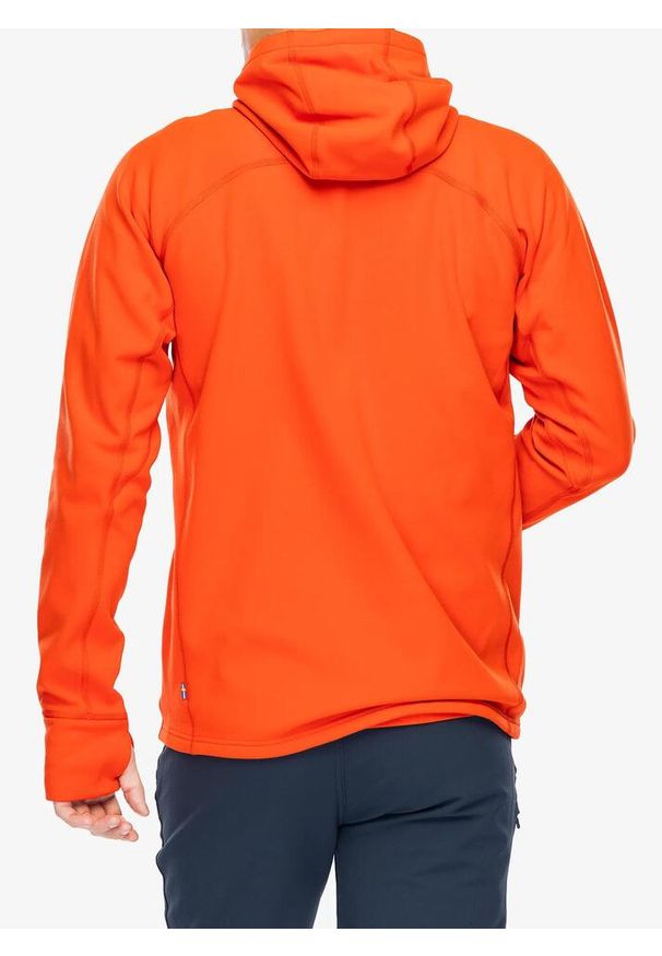 Fjällräven - Polar męski Fjallraven Expedition Fleece Hoodie. Kolor: pomarańczowy. Materiał: polar. Sport: turystyka piesza
