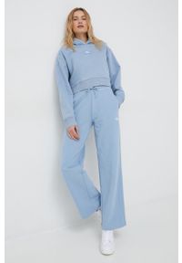 Calvin Klein Jeans bluza bawełniana damska kolor fioletowy z kapturem z aplikacją. Typ kołnierza: kaptur. Kolor: fioletowy. Materiał: bawełna. Wzór: aplikacja #3
