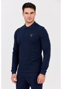 Aeronautica Militare - AERONAUTICA MILITARE Granatowy męski longsleeve polo, Rozmiar XXL. Typ kołnierza: polo. Kolor: niebieski. Materiał: bawełna. Długość rękawa: długi rękaw. Długość: długie #3