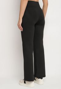 Born2be - Czarne Legginsy Dzwony z Wysokim Stanem i Szeroką Gumką w Talii Idoreia. Okazja: na co dzień. Stan: podwyższony. Kolor: czarny. Styl: elegancki, casual #5