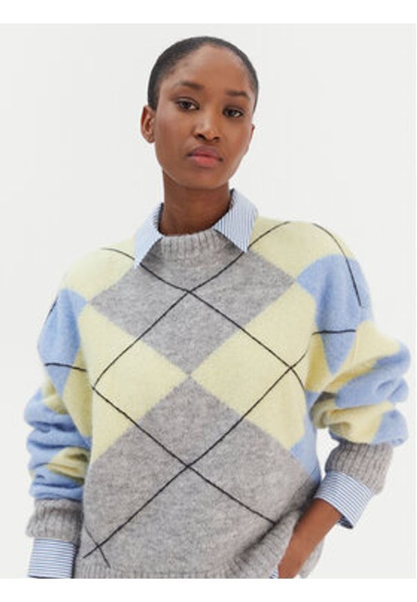 TOMMY HILFIGER - Tommy Hilfiger Sweter WW0WW47464 Kolorowy Relaxed Fit. Materiał: syntetyk. Wzór: kolorowy