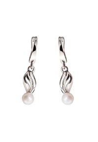 Polcarat Design - Srebrne kolczyki z perłami K 2058. Materiał: srebrne. Kolor: srebrny. Kamień szlachetny: perła #1
