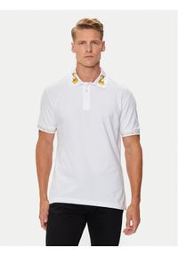 Versace Jeans Couture Polo 76GAGT00 Biały Regular Fit. Typ kołnierza: polo. Kolor: biały. Materiał: bawełna #1