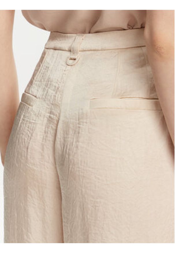 Marella Spodnie palazzo Silico 2513131125 Écru Wide Leg. Materiał: acetat
