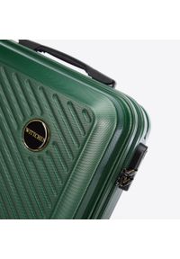 Wittchen - Zestaw walizek z ABS-u w ukośne paski ciemnozielony. Kolor: zielony. Materiał: poliester. Wzór: paski. Styl: elegancki #4