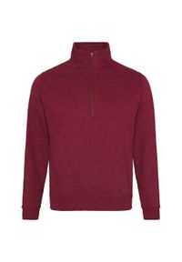 AWDIS - Bluza Męska Sophomore Quarter Zip. Kolor: czerwony, wielokolorowy, brązowy