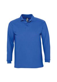 SOL'S - Koszulka Polo Z Długim Rękawem Dla Dorosłych Unisex Winter II. Okazja: na co dzień. Typ kołnierza: polo. Kolor: niebieski. Długość rękawa: długi rękaw. Długość: długie. Styl: casual