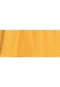 DRYWASH - Krótka sukienka na ramiączkach z falbaną. Kolor: żółty. Materiał: tkanina, bawełna. Długość rękawa: na ramiączkach. Sezon: lato. Styl: wakacyjny. Długość: mini #5