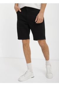 Wrangler - WRANGLER TEXAS SHORTS MĘSKIE SZORTY SPODENKI EBONY BLACK W11CBYZ45