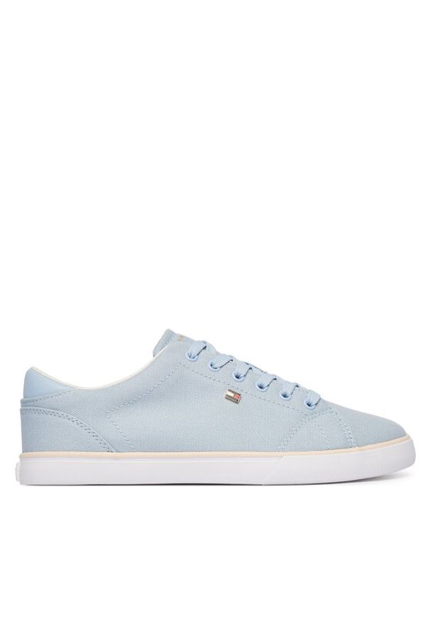 TOMMY HILFIGER - Tommy Hilfiger Tenisówki Th Low Profile Vulc Canvas FW0FW09102 Błękitny. Kolor: niebieski. Materiał: materiał