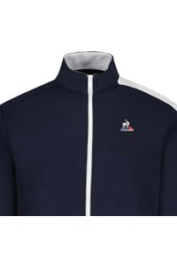 Le Coq Sportif - Bluza dresowa do biegania męska Saison 2 FZ Sweat N°1 M. Kolor: niebieski. Materiał: dresówka