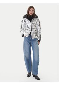 Pinko - PINKO Kurtka zimowa 106019 A2ZD I17 Srebrny Regular Fit. Kolor: srebrny. Materiał: syntetyk. Sezon: zima #3
