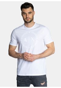 Koszulka męska biała Armani Exchange 8NZTCD Z8H4Z 1100. Kolor: biały