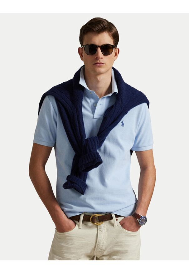 Polo Ralph Lauren Polo 710536856475 Granatowy Regular Fit. Typ kołnierza: polo. Kolor: niebieski. Materiał: bawełna