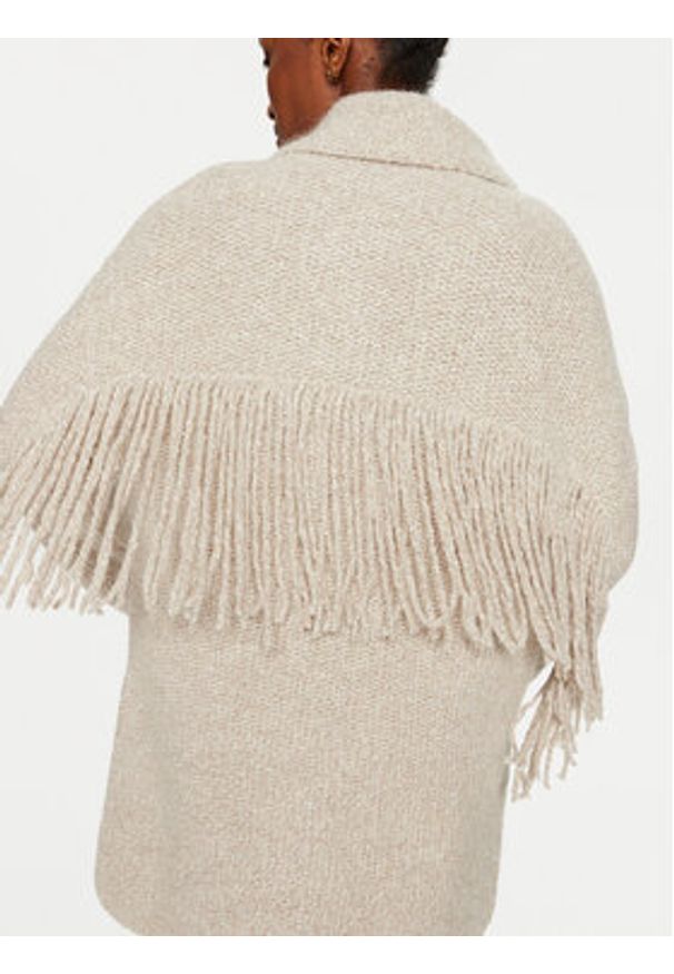 Marella Kardigan Mastice 2423906025 Écru Regular Fit. Materiał: syntetyk
