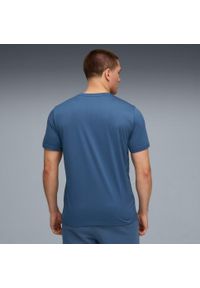 Puma - Męska jednokolorowa koszulka TAD ESSENTIALS z logo Cat PUMA. Kolor: niebieski. Materiał: materiał. Sport: fitness #2