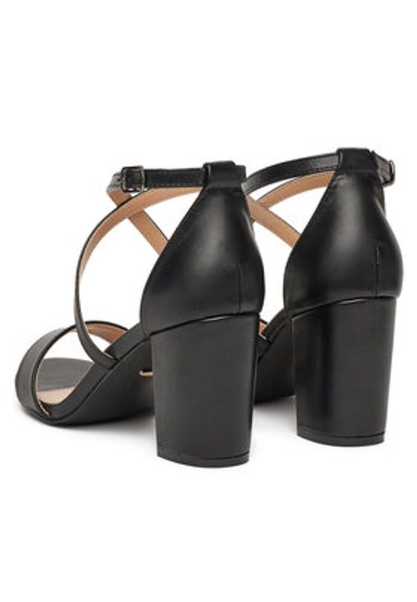 DeeZee Sandały XFB065-09 Czarny. Kolor: czarny. Materiał: skóra