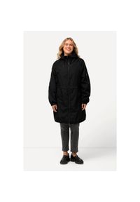 ULLA POPKEN - Damskie Kurtka wewnętrzny sznurek ściągający stójka dwukierunkowy zamek. Typ kołnierza: kołnierzyk stójkowy. Kolekcja: plus size. Kolor: czarny. Materiał: materiał, poliamid. Sport: turystyka piesza #1