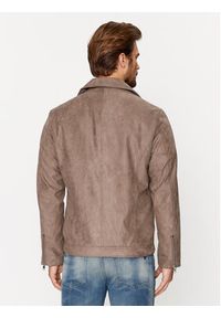 Jack & Jones - Jack&Jones Kurtka z imitacji skóry 12236853 Brązowy Regular Fit. Kolor: brązowy. Materiał: skóra #3